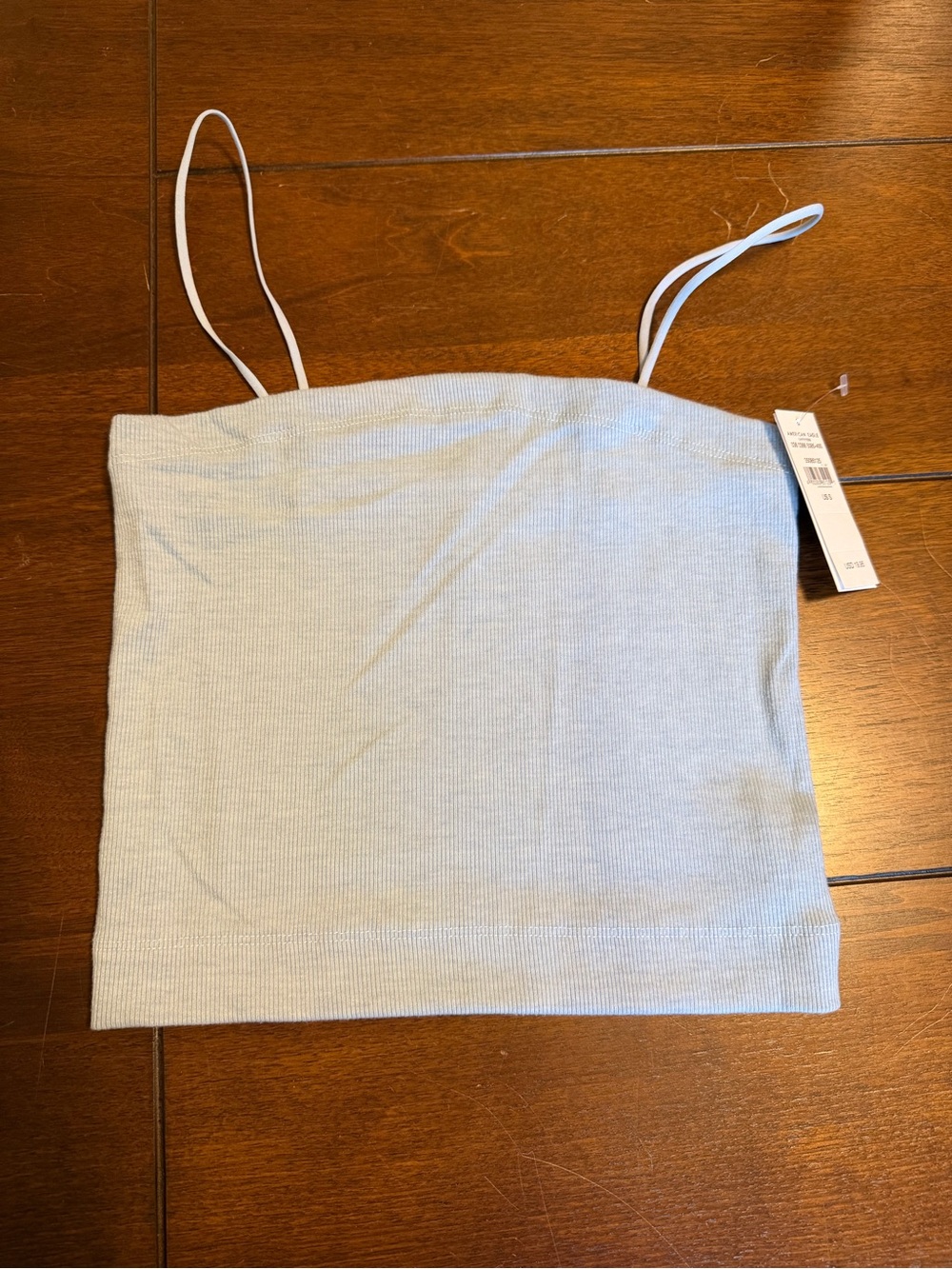 American Eagle Outfitters Light Blue Ribbed Crop Cami
